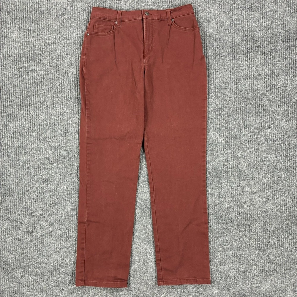 Gloria Vanderbilt Amanda Jeans Womens Size 8 Brown Tapered Leg High Rise